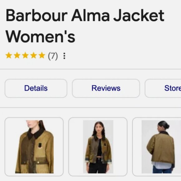 BARBOUR ALMA WAX JACKET in Sand/ Archive Olive MSRP$580 British Elegance - Picture 6 of 16